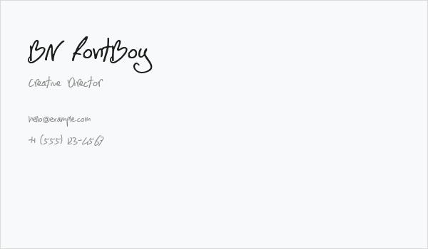 BN FontBoy Business Card