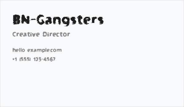 BN-Gangsters Business Card