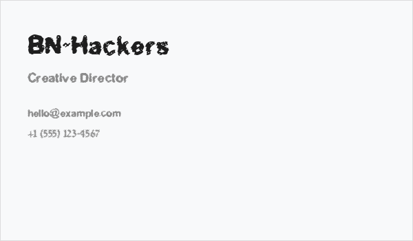 BN-Hackers Business Card