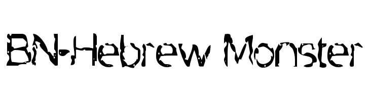 BN-Hebrew Monster  免费字体下载
