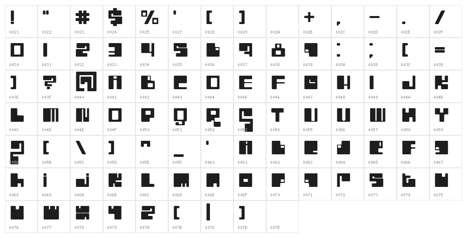 BN Intaglios Character Map