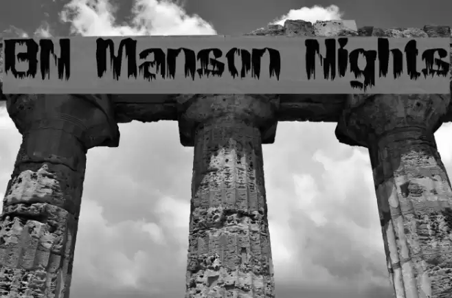 BN Manson Nights Font examples