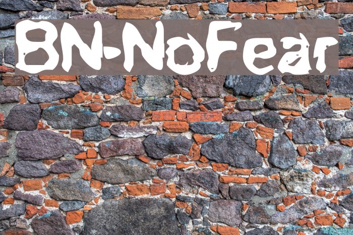 BN-NoFear Font examples