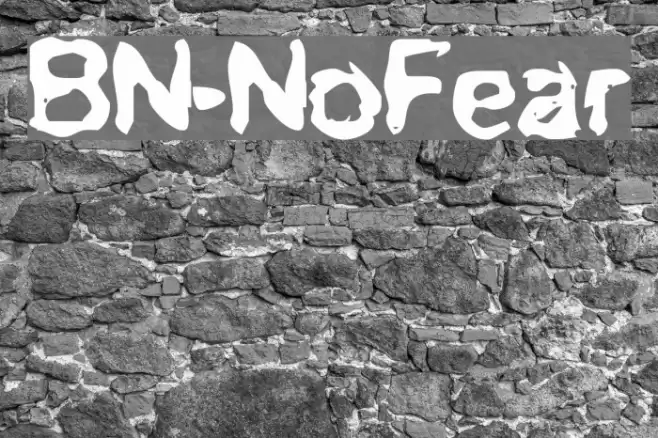 BN-NoFear Font examples