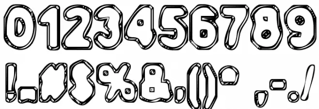 BN-Outer Line Schriftart Anderer Schreiben