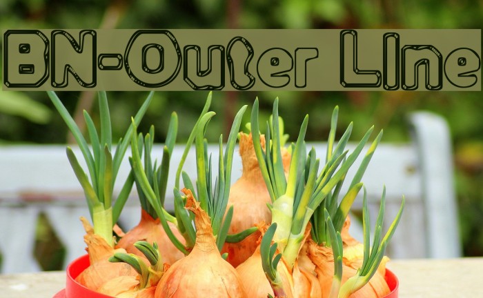 BN-Outer Line Font examples