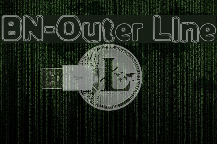 BN-Outer Line Font examples