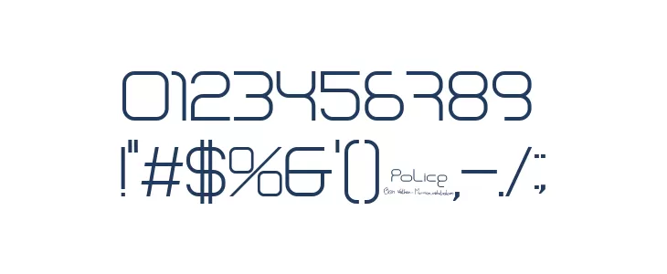 BN Police Font OTHER CHARS