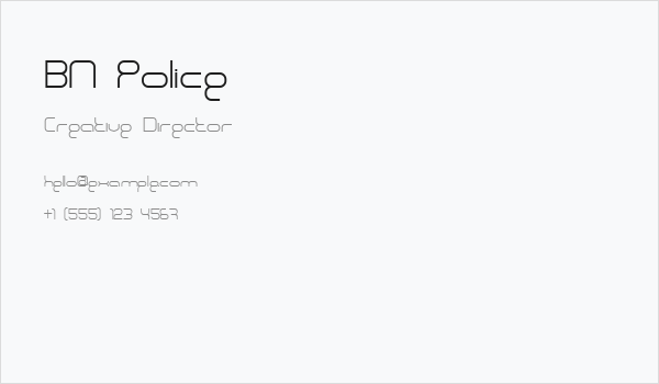 BN Police Business Card