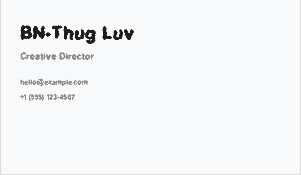 BN-Thug Luv Business Card