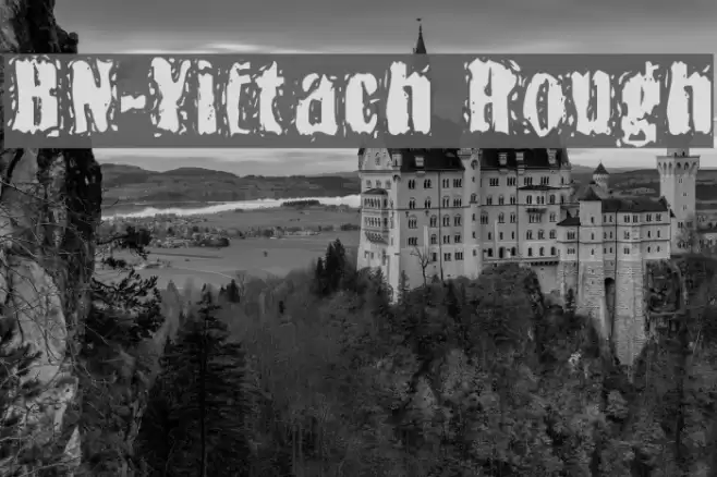 BN-Yiftach Rough Schriftart examples