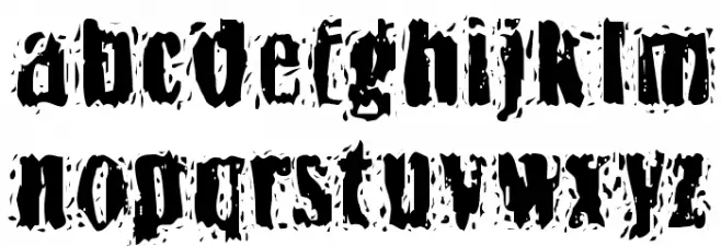 BN-Yiftach Rough Schriftart Kleinbuchstaben