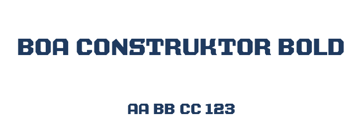 BOA CONSTRUKTOR Bold Font Preview