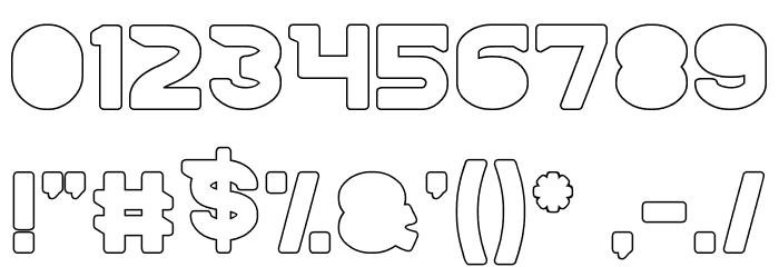 BOARDER-Hollow Font OTHER CHARS