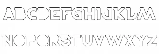 BOARDER-Hollow Font Litere mari