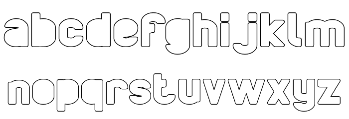 BOARDER-Hollow Font LOWERCASE