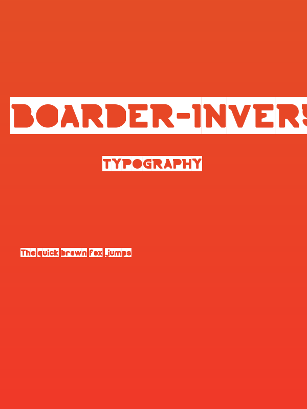 BOARDER-Inverse Poster
