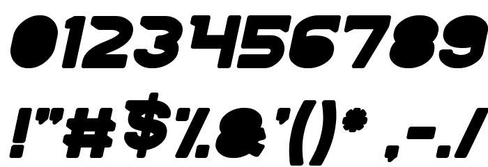 BOARDER Italic Font OTHER CHARS