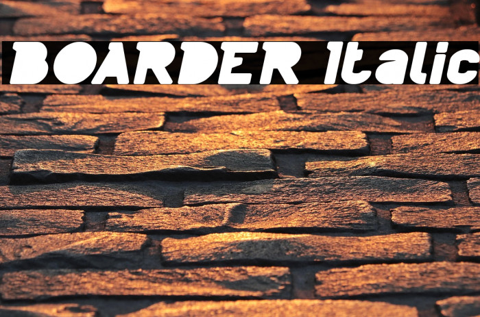 BOARDER Italic Example 3