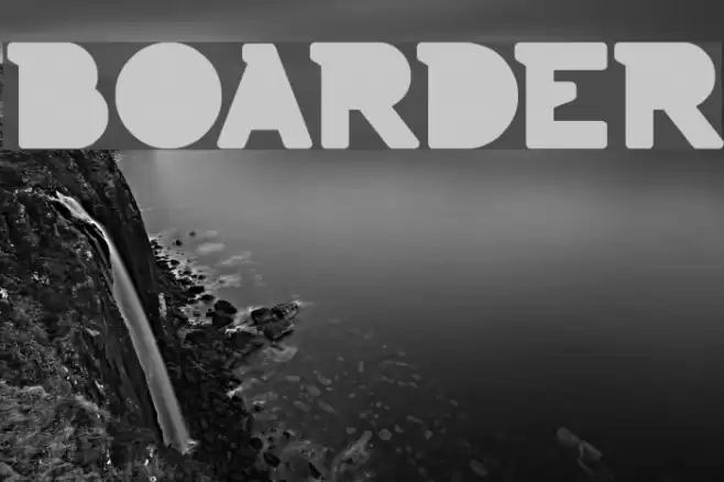BOARDER Font examples