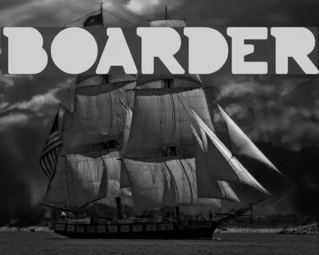 BOARDER Font examples