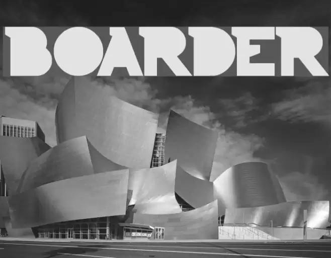 BOARDER Font examples