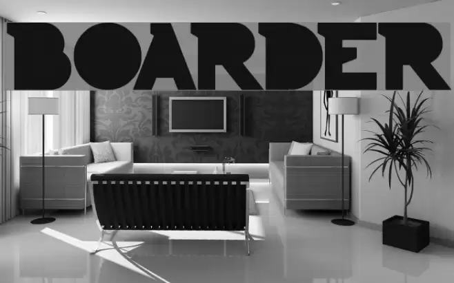 BOARDER Font examples