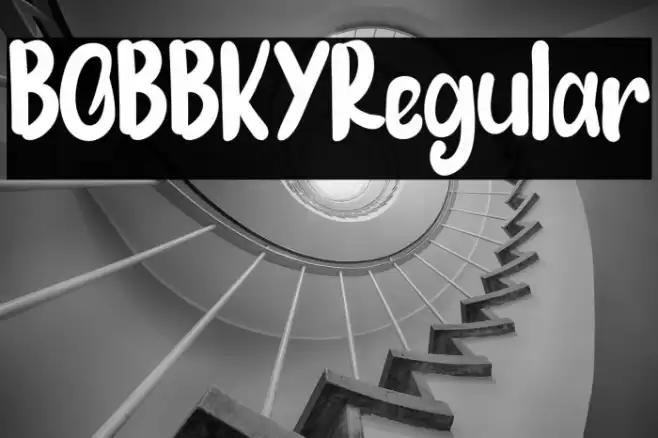 BOBBKYRegular Font examples