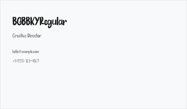BOBBKYRegular Business Card