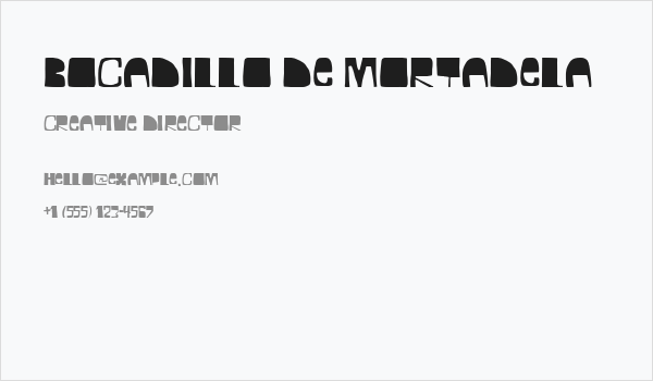 BOCADILLO DE MORTADELA Business Card