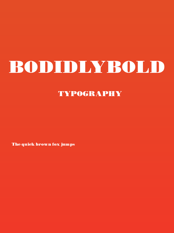 BODIDLYbold Poster