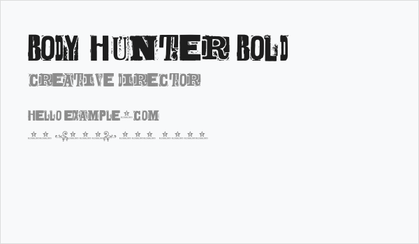 BODY HUNTER Bold Business Card