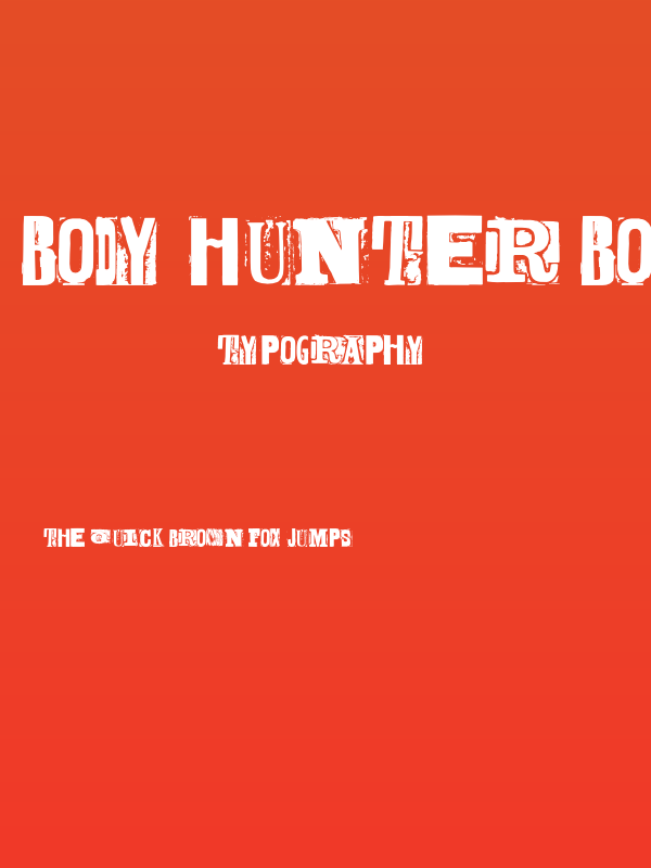 BODY HUNTER Bold Poster