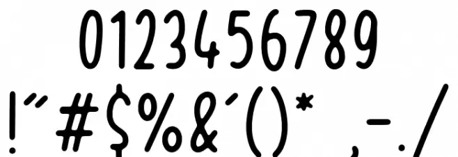 BODYNOTE Font OTHER CHARS