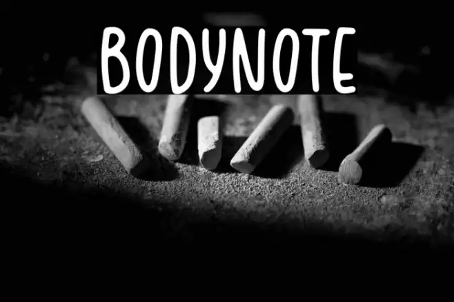BODYNOTE Font examples