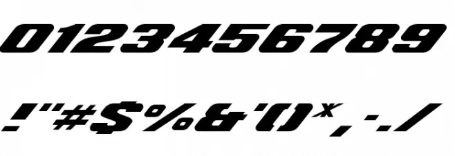 BOEING-style フォント その他の文字
