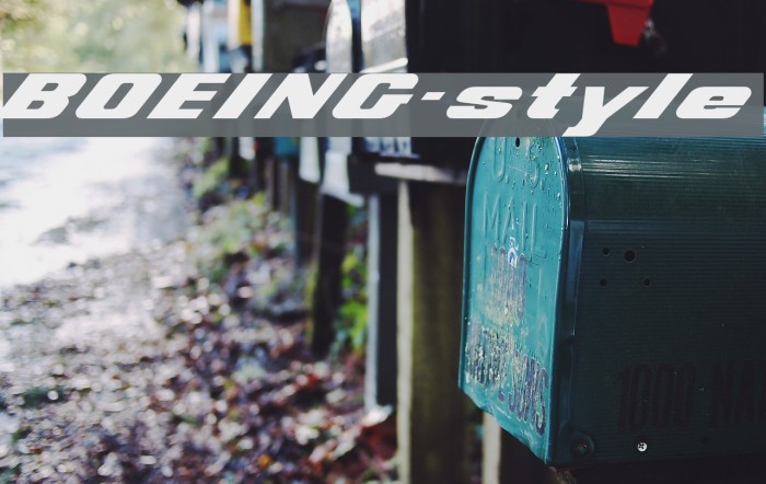 BOEING-style Font examples