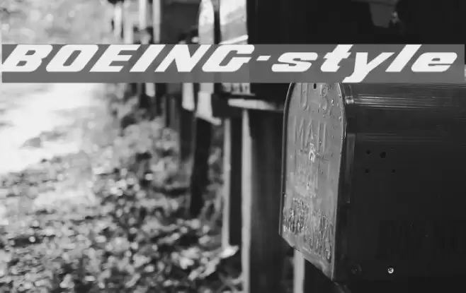 BOEING-style フォント examples