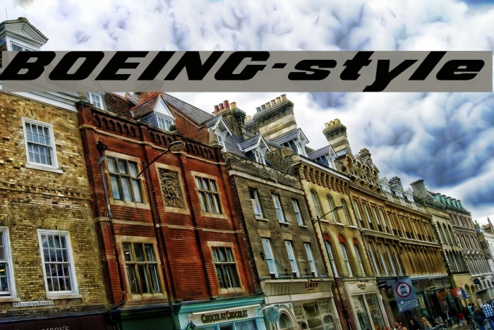 BOEING-style Font examples