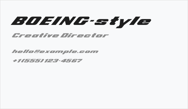 BOEING-style Business Card