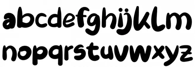 BOHO BABE Schriftart Kleinbuchstaben