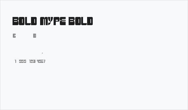 BOLD MYPE BOLD Business Card