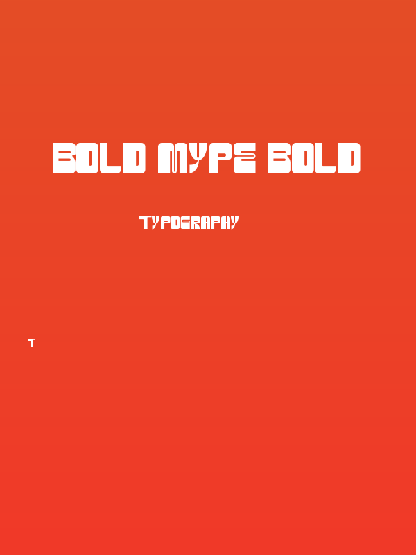 BOLD MYPE BOLD Poster