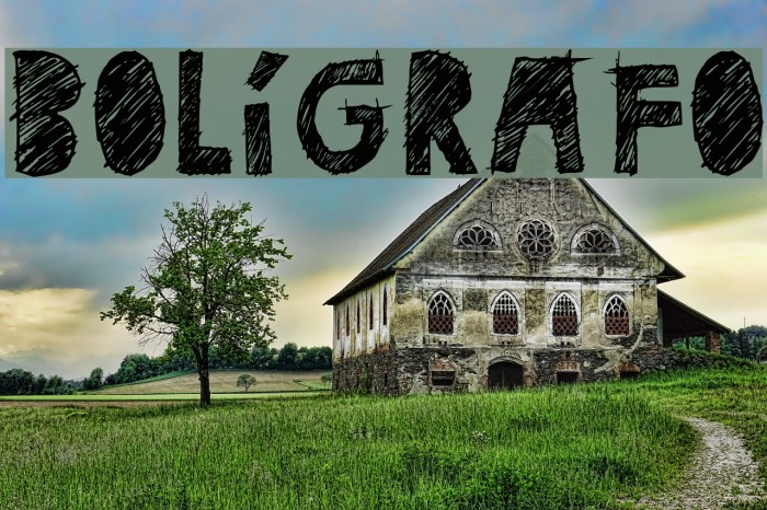 BOLÍGRAFO Font examples