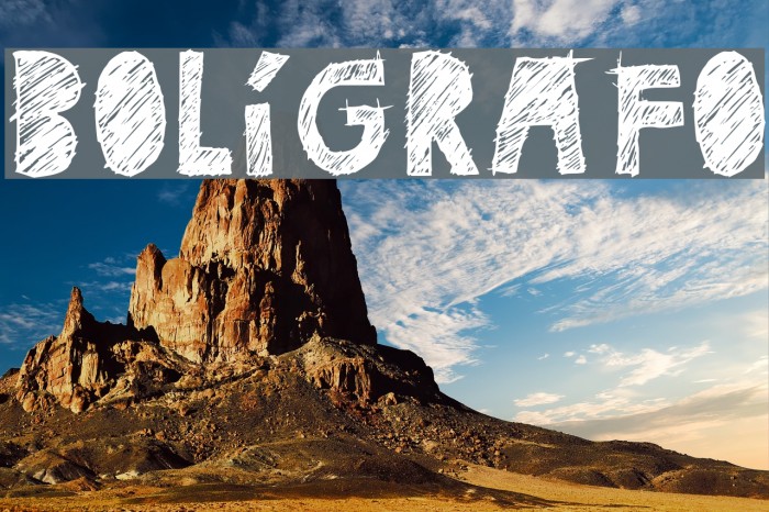 BOLÍGRAFO Font examples