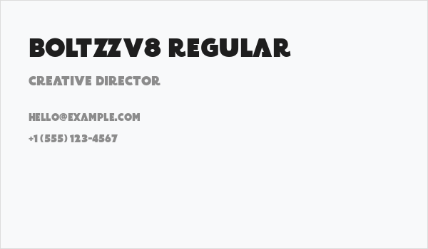 BOLTZZv8 Regular Business Card