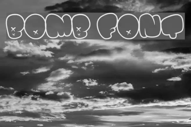 BOMB FONT Font examples