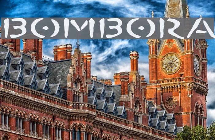 BOMBORA Font examples