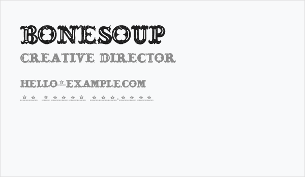 BONESOUP Business Card