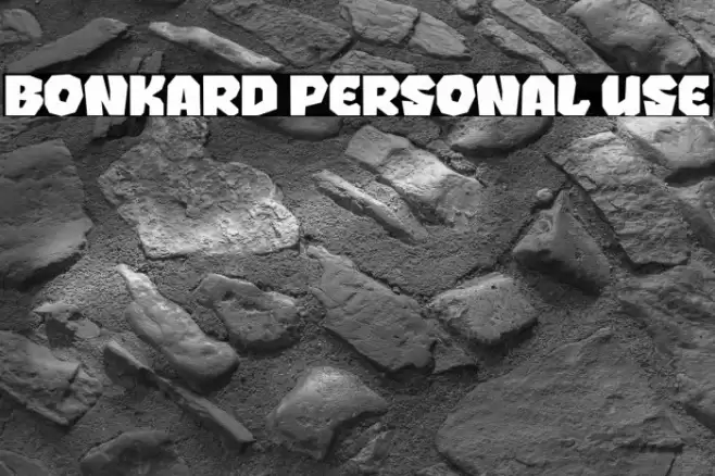 BONKARD PERSONAL USE Font examples